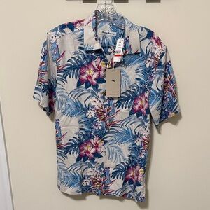 Tommy Bahama Men’s Multicolor Tropical 100% Silk Shirt / Size XS / Brand NWT